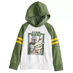 New! Star Wars The Mandalorian Raglan Hoodie for Boys Size 4T New w/Tags